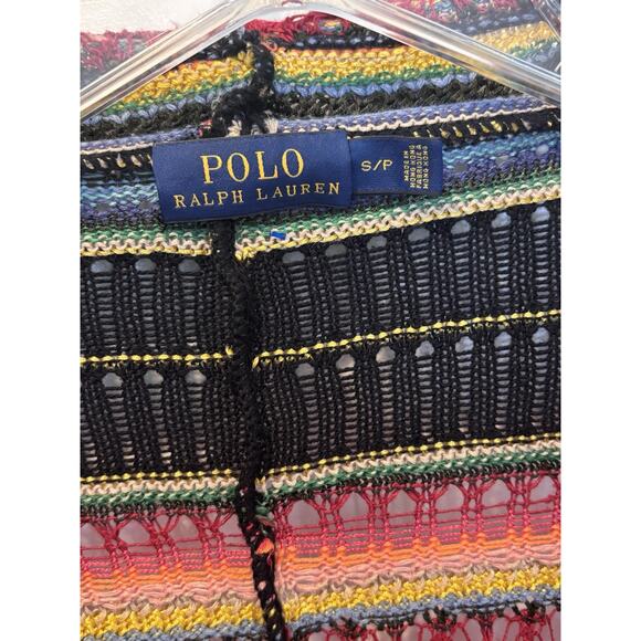 Vintage Polo Ralph Lauren Serape Southwestern Boho Open Knit Cardigan Small NWOT - Picture 5 of 8